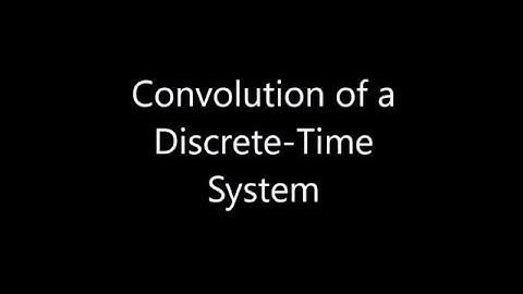 Convolution for a Discrete-Time System