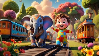 Golden Elephant Train Adventure Kids Story Song Fun Learning Rhymes For Children
