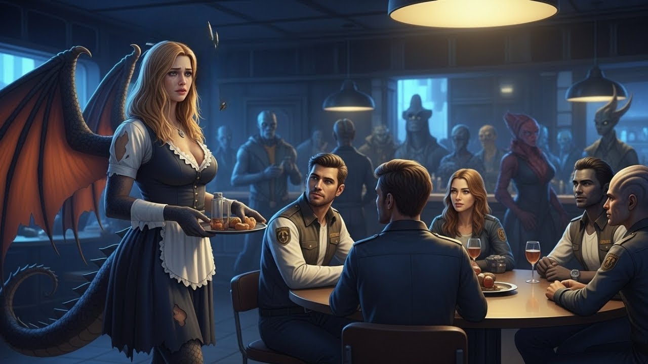 Anführer der menschlichen Piloten sah blaue Flecken an der Kellnerin der Drachendame – was er als...