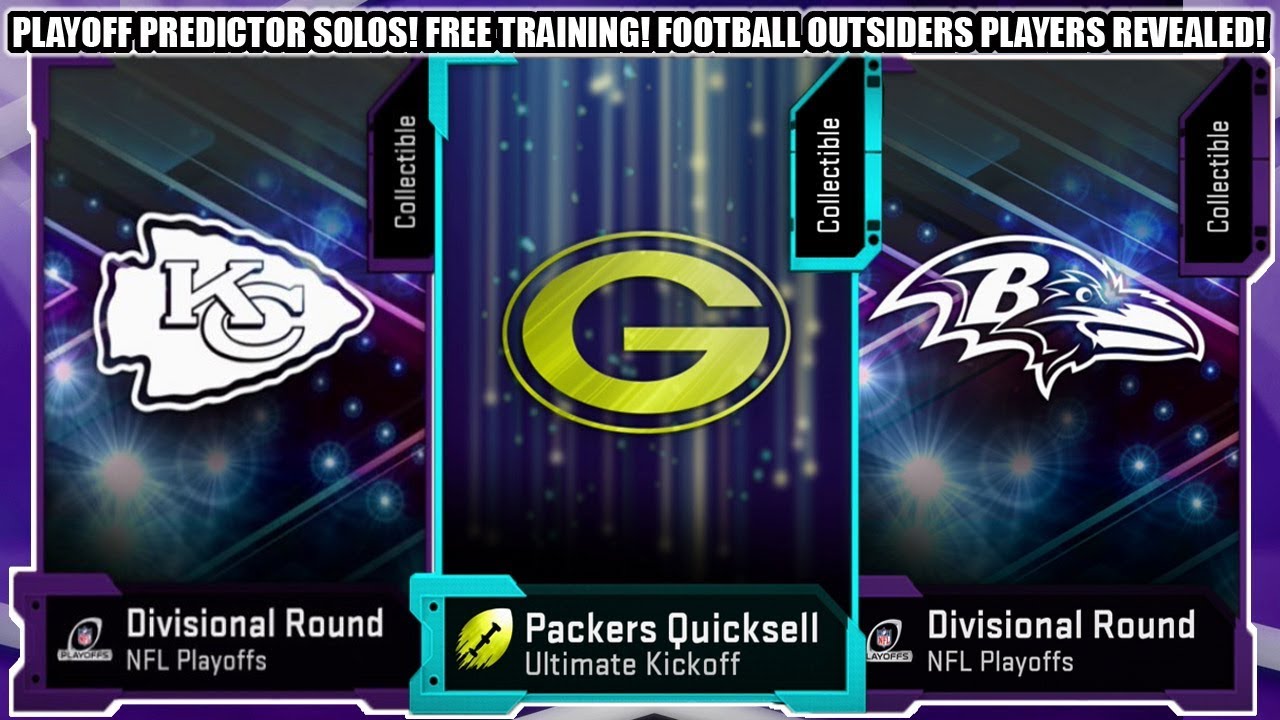PLAYOFF PREDICTORS SOLOS! FREE TRAINING! FOOTBALL OUTSIDERS PLAYERS REVEALED! | MADDEN 20