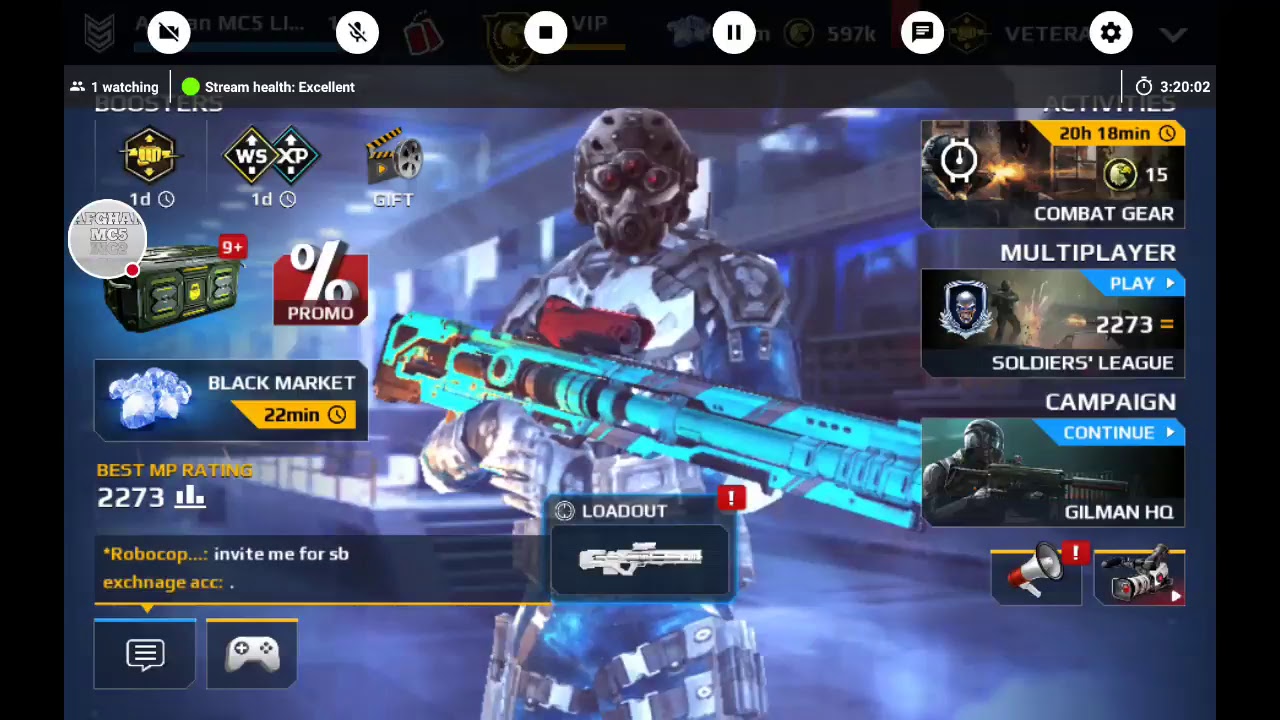 Modern Combat 5: Giveaway accounts vip 9 & 10 & free credit