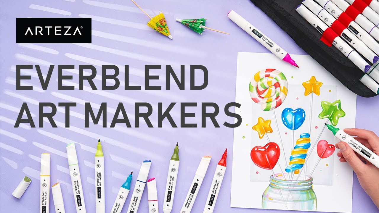 Alcohol Art Markers- EverBlend Ultra , Set of 72 | Arteza