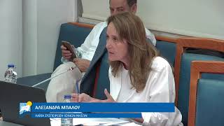 H τοποθέτηση της Αλεξάνδρας Μπαλού στο ΠΣ ΙΝ για την ΣΜΠΕ της Μαρίνας του Βλυχού