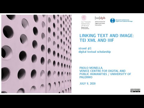 Paolo Monella,  Linking text and image (TEI XML and IIIF)
