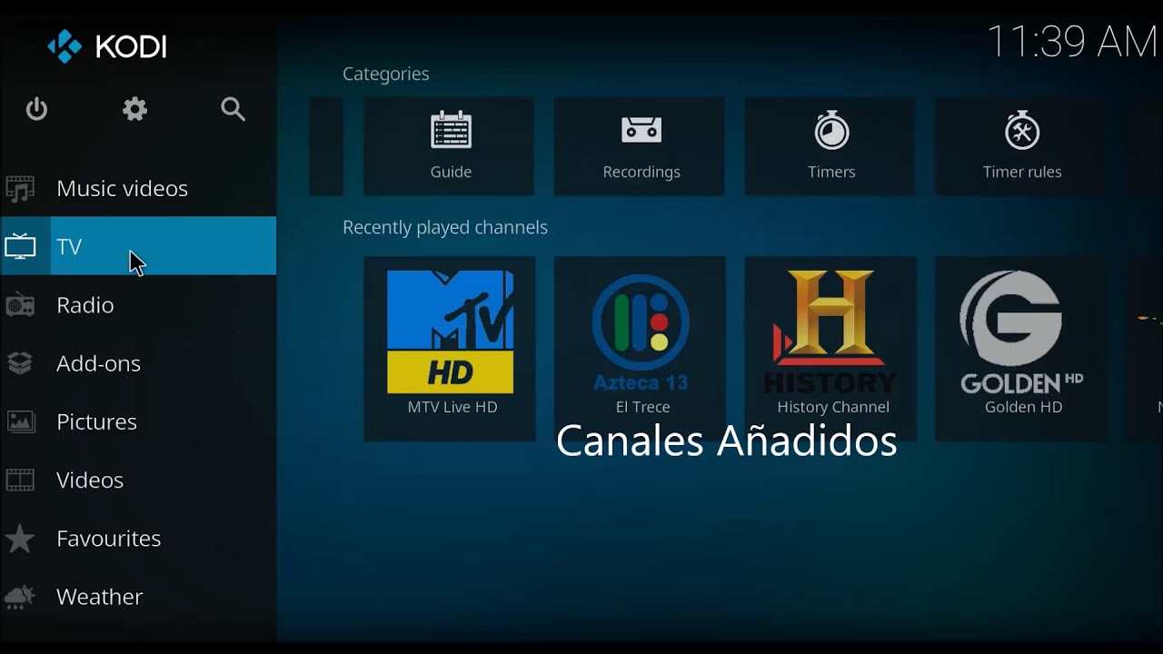 Instalar lista en Kodi