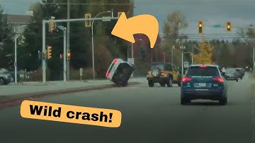 Mustang Rolls After Crashing