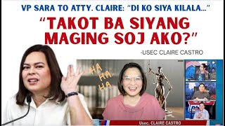 VP SARA, HINDI KILALA SI USEC CLAIRE | \\
