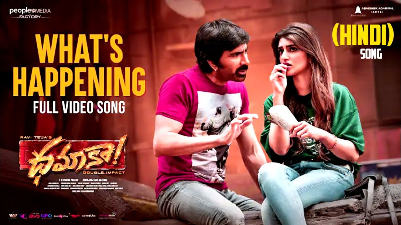 Whats Happening Hindi Song   Big Dhamaka  Ravi Teja Shrileela  Dhamaka Hindi Songs Mr Music