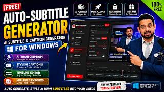 [Free] Auto-Subtitle Generator — AI Subtitle & Caption Generator for Windows screenshot 5