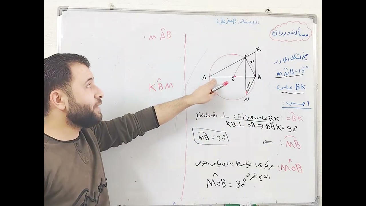 سؤال دورة - الزوايا - الصف التاسع 