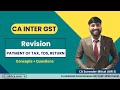 CA Inter GST (Taxation) | Payment of Tax, TDS and Return Revision | CA Surender Mittal AIR 1