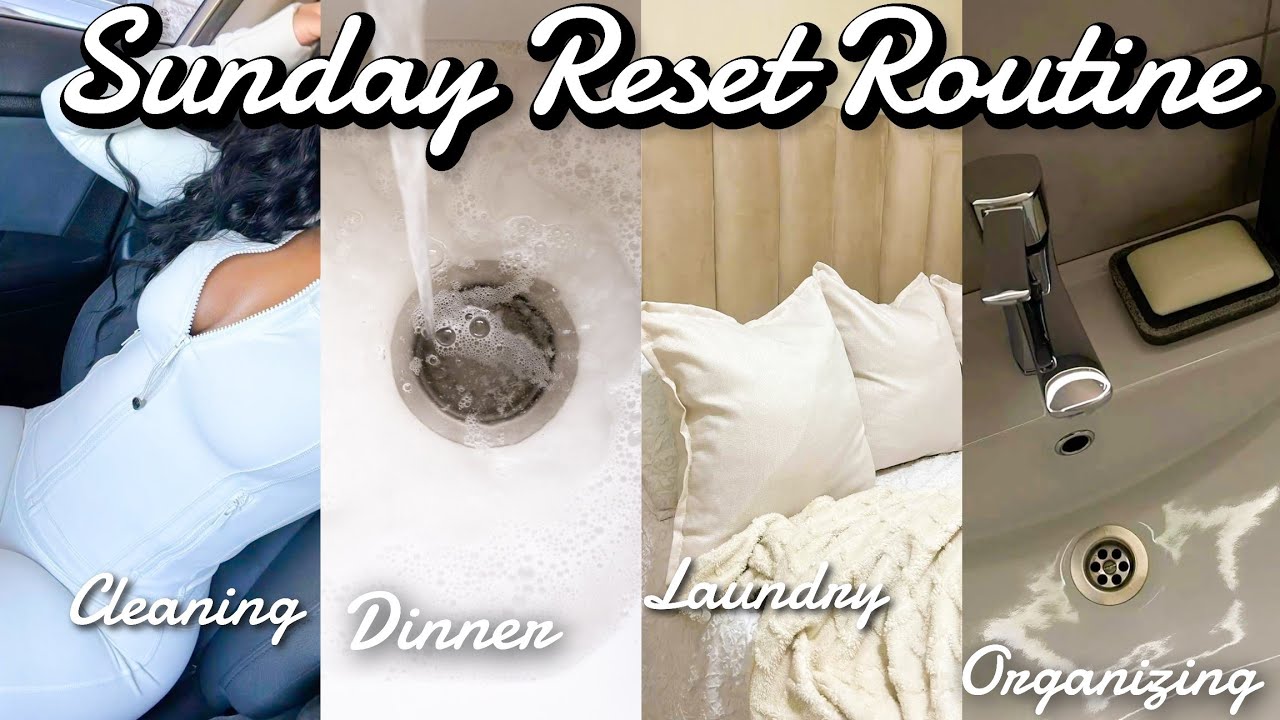 Sunday Reset Routine | deep cleaning, Takeout Dinner, self care, new ...