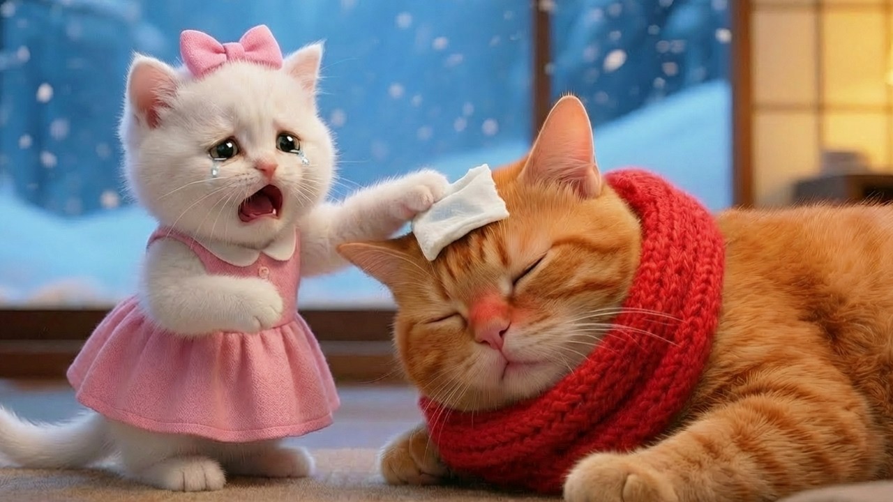 OH NO! Mom is Sick?! 🤒 Tiny Kitten's Secret Mission in Heavy Snow! ❄️😭 Nana's Diary