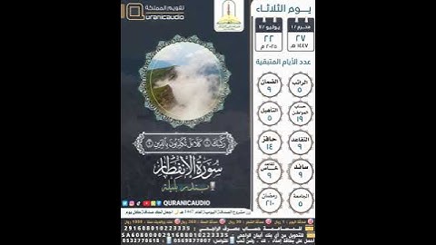 سورة الانفطار الآية ٦-١٢ القارئ الشيخ بندر بليلة
