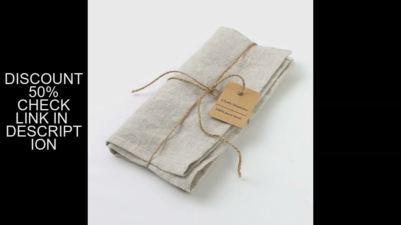 4PCS 40X40CM Pure Linen Napkins Cloths Soft Comfortable Fabric Reusable Kitchen Accessories for Wedd