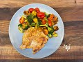 سینه‌مرغ با سبزیجات به همراه نواب - بشقاب رژیمی-chicken breast with vegetables by navab