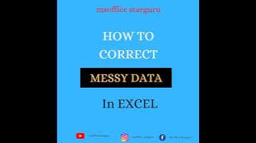 How to clean the messy data in excel |#data cleaning in excel,#messy data,#excel data cleaning