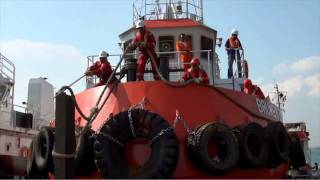 Loading of 26 Tugboats in Singapore, with spectacular Aerial shots.
