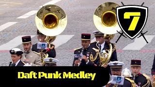French Military - Band Plays Daft Punk Medley at Bastille Day Event