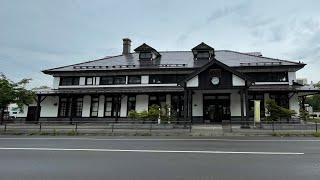 旧室駅舎とJR室蘭駅