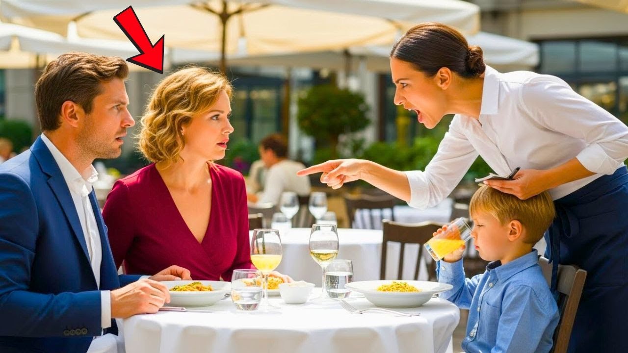 אשתך שמה משהו בארוחת הצהריים של בנך!, צעקה המלצרית... 2 דקות לאחר מכן...