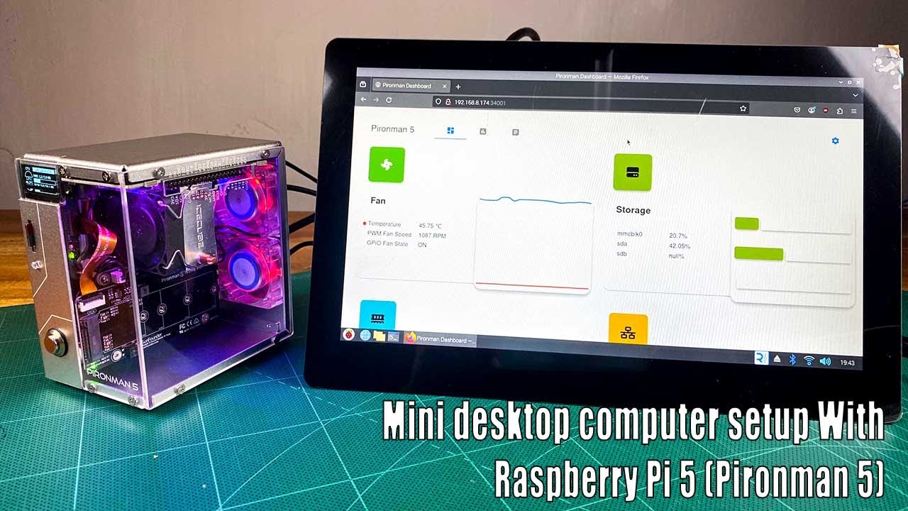 Raspberry Pi 5 powered Mini PC | Pironman 5 with LED blink | Mini PC ...