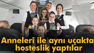 Thy Uçağının Hostesleri Çocuklar Oldu