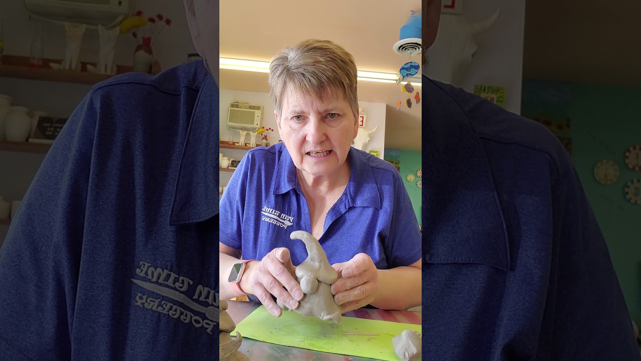 Hand building clay gnome class