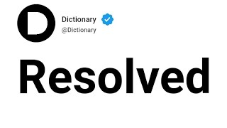 Resolved Meaning In English