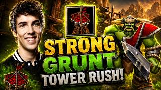 Grubby Tests His PRO PLAYER SKILLS with a GRUNT TOWER RUSH! screenshot 3