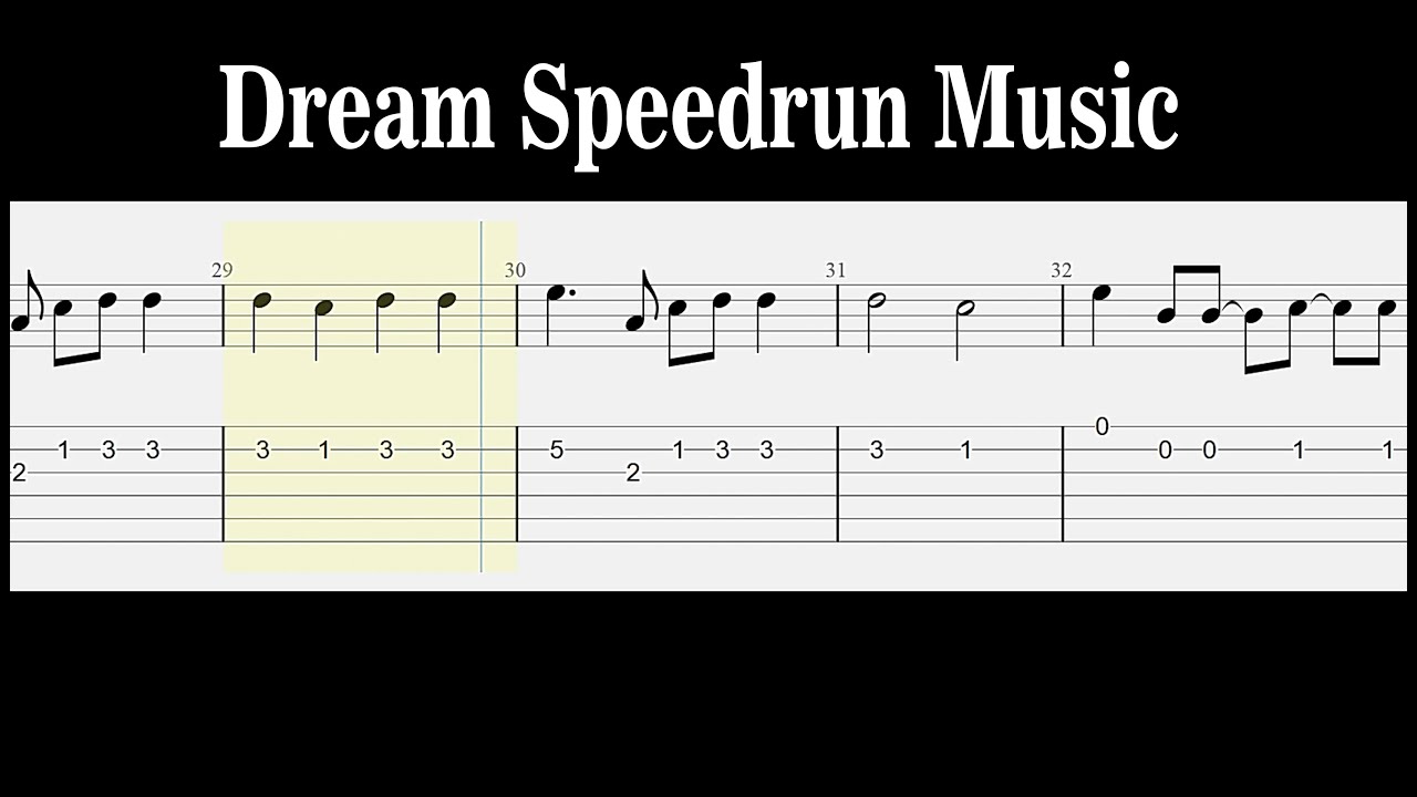 Guitar Tabs By Mhd Dream Speedrun Music Guitar Tab In F Minor Download Print Sku Mn