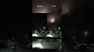 Interstellar black hole in sky before and after