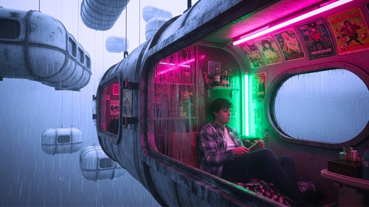 Небо, забывшее солнце: жизнь в капсуле // Воздушный город 2080 года 🌧️