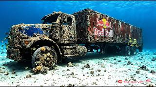 Red Bull Semi Trailer Truck A Large Abandoned Deep Sea Underwater Recovery Operation !! Full Rebuild