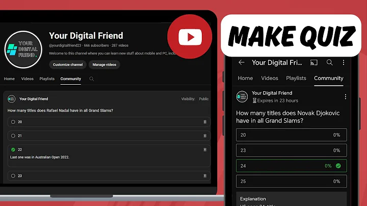 How to Create Quiz Post on YouTube | Mobile App & PC [2024]