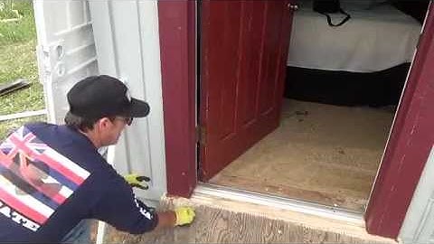How to install a security screen door...Part 4