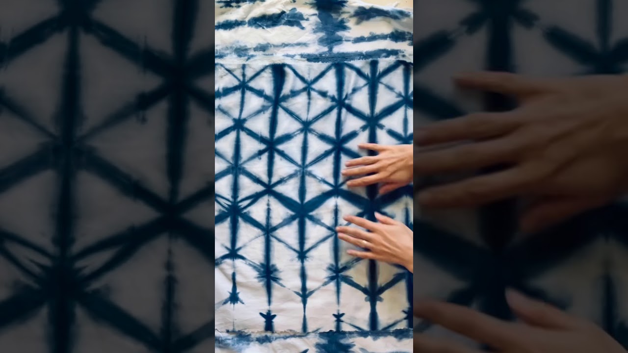 Shibori Tie Dye: Pattern Examples from Online Workshop #shorts
