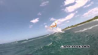099 Taty Frans super slow motion forward loop on 2015 Mutant 4 batten wave sail