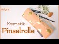 Kosmetik Pinselrolle/Rollmäppchen mit Lasche nähen