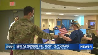 Scott AFB reserve members tour hospital to thank healthcare workers