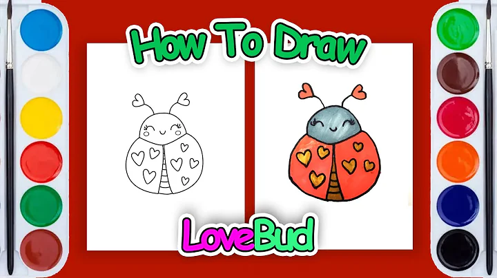Draw A Love Bug For Valentine's Day I Draw Lady bug I  Love Bug for Kids