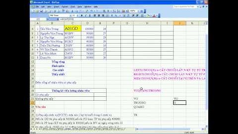 Bài 4: Các hàm xử lý chuỗi trong MS Excel P1
