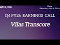 Vilas Transcore Q4 FY26 Earnings Call | Vilas Transcore Q4FY26 Earnings Concall