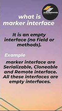 marker interface #java #interviewquestions #shortvideo #javatutorial ...