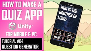 How To Make A Quiz App Game In Unity - Tutorial 04 - Question Generator - Best Guide screenshot 5