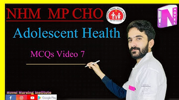 MP CHO MCQs || Adolescent Health || MP CHO Important MCQs Video 7 || Raju Sir #rajusir