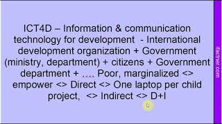 Ict4D Meaning And Explanation Information And Communication Technology For Development