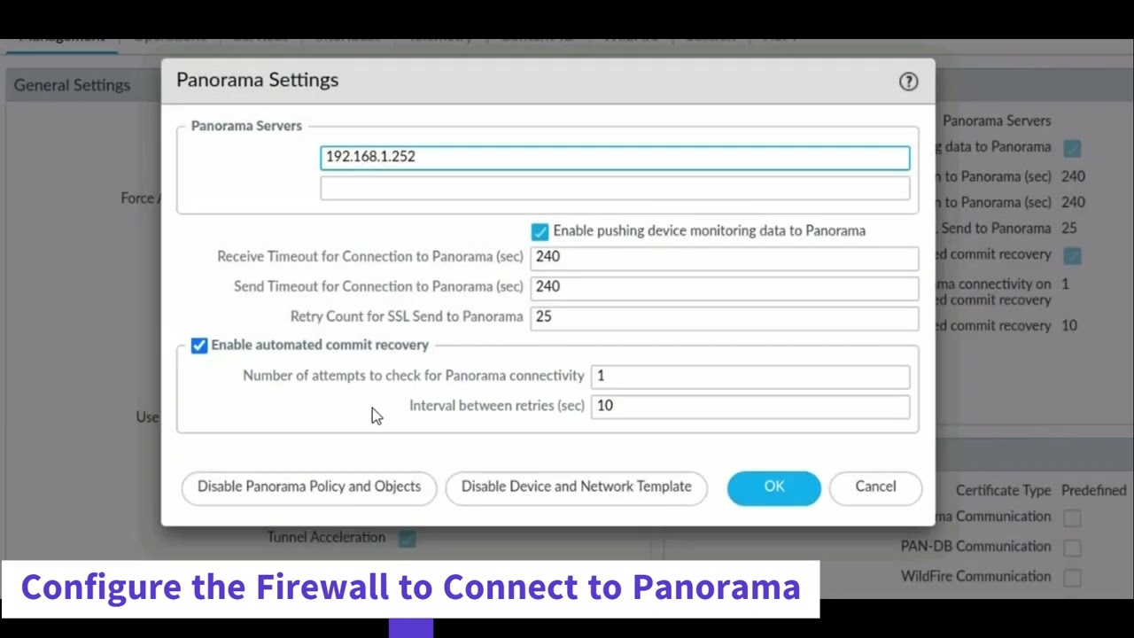 5 Configure the Firewall to Connect to Panorama