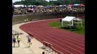 2012 IESA 400m Finals 8th grade girls - Charlyncia Stennis  - lane 6.mpg