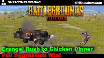 Erangel Rush to Chicken Dinner 🔥 | Full Aggression Win! #pubg #bgmi #1vs4cluth #shortrt